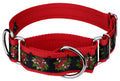 Black Candy Cane Martingale Dog Collar, 1 1/2 inch, Large V32138