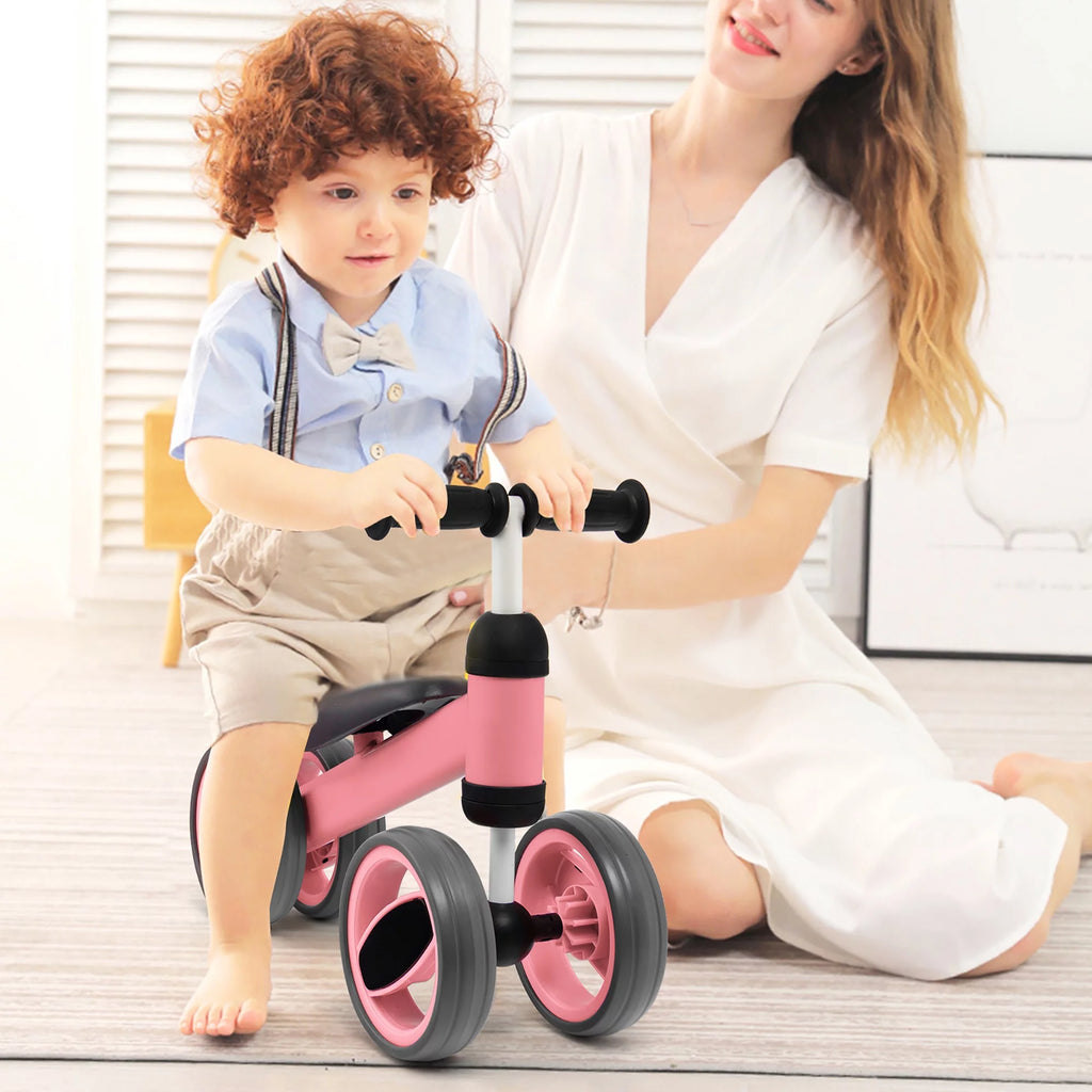 Pink 4 Wheels Baby Balance Bike U3481