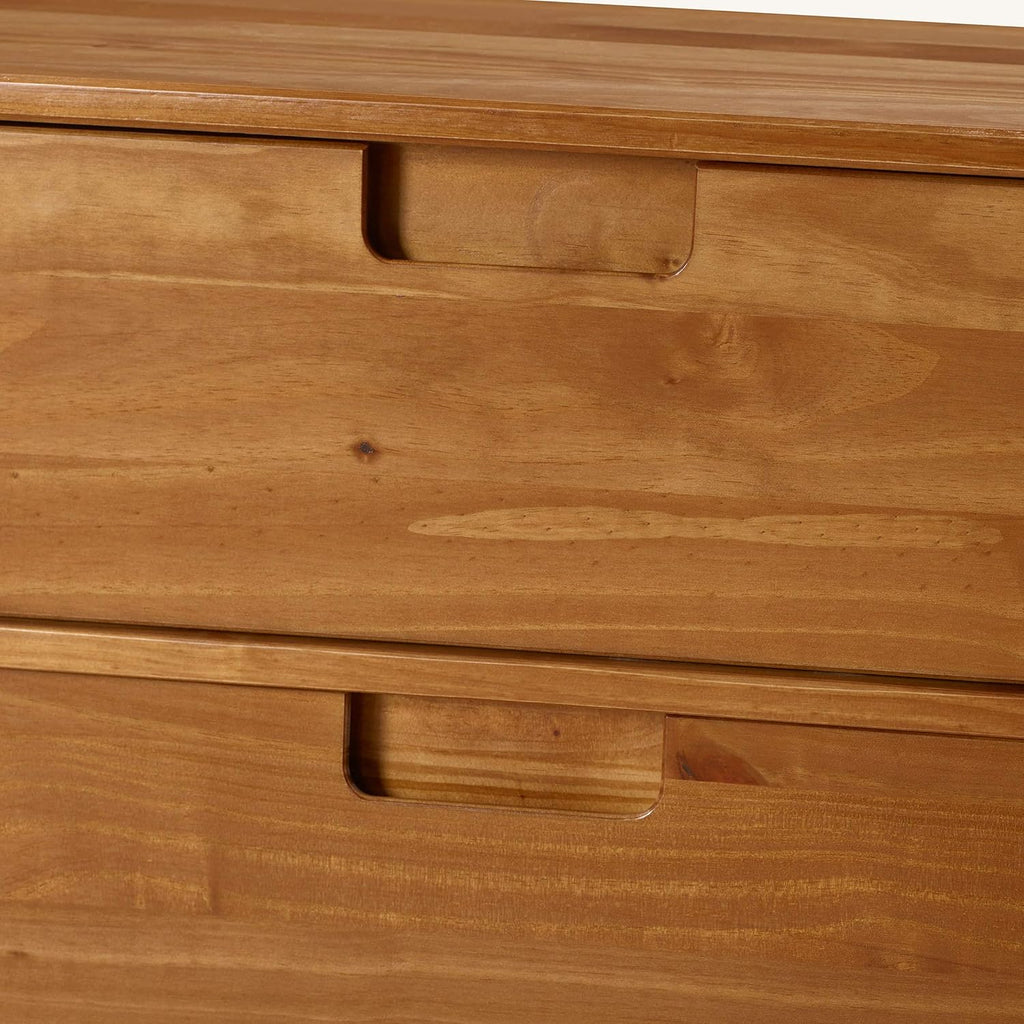 6 Drawer Caramel Wood Dresser K501