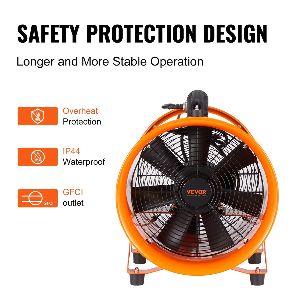 16" Portable Extractor Fan Blower with 33ft Duct Hose M772651