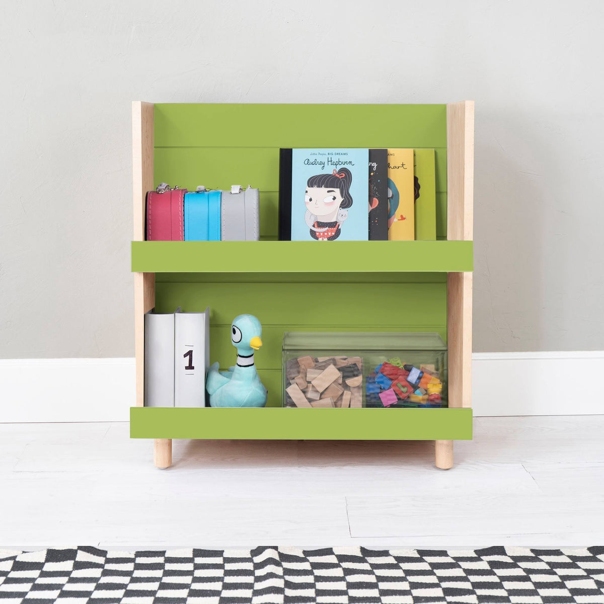Kids Bookcase Walnut White O75791
