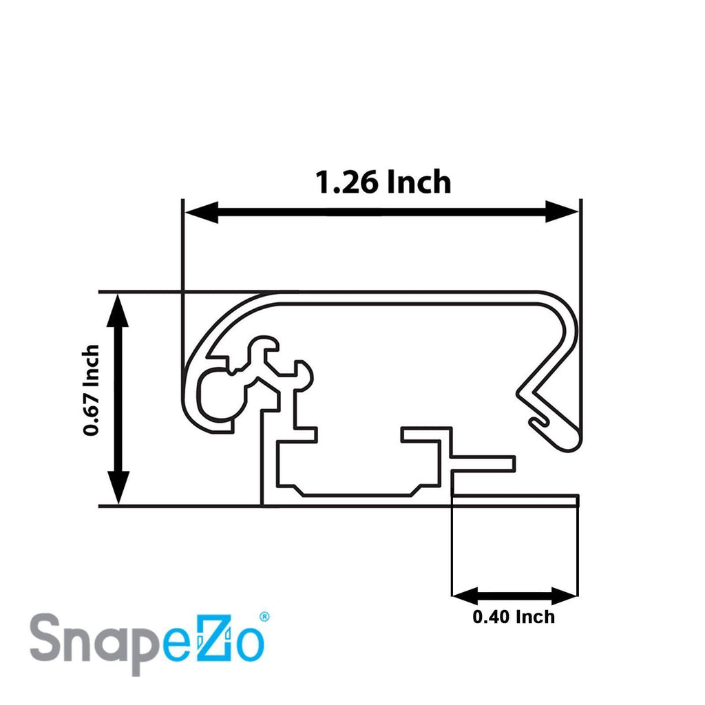Black Snap Frame Poster Size 22x56 D89302