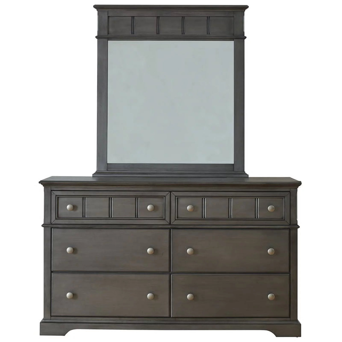 Wood Dresser & Mirror S127