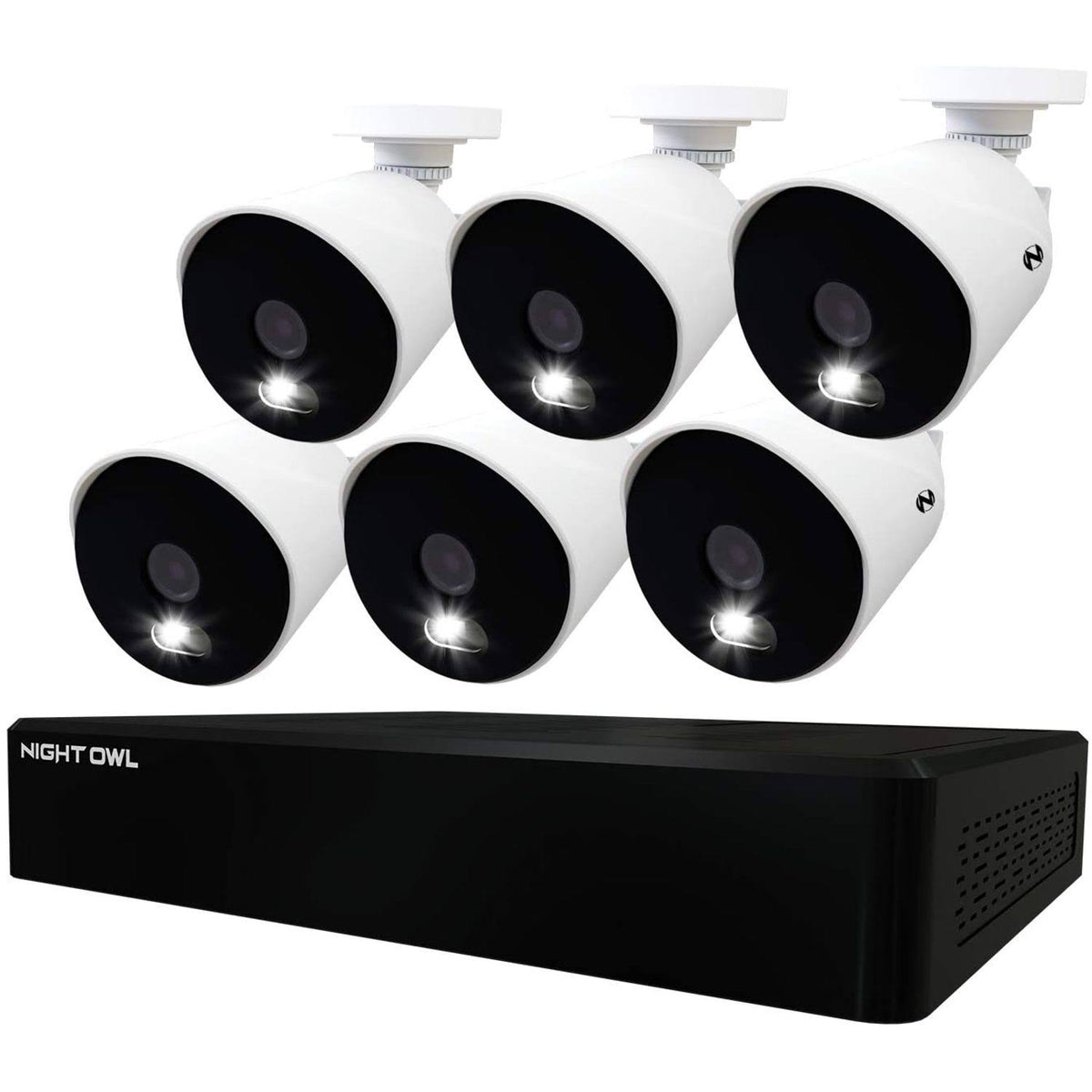 12 Channel Wired DVR with 6 4K Ultra HD Wired Spotlight Cameras L834