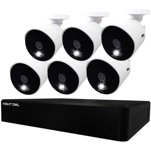 12 Channel Wired DVR with 6 4K Ultra HD Wired Spotlight Cameras L834