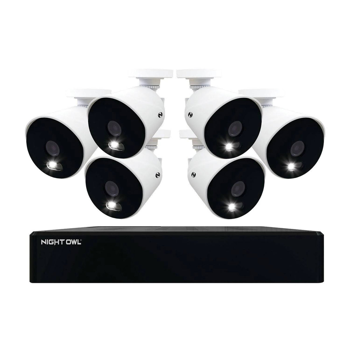 12 Channel Wired DVR with 6 4K Ultra HD Wired Spotlight Cameras L834