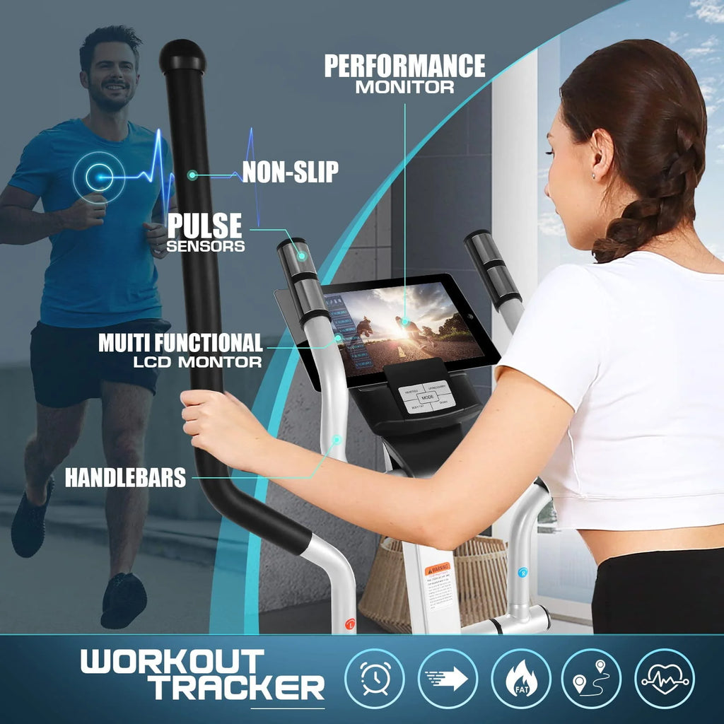 Elliptical Machine with 22 Resistance Levels, LCD Display D12581