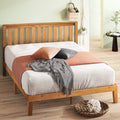 Wood Platform Bed with Headboard O419814