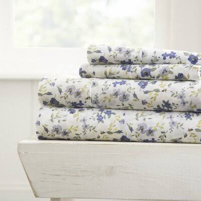 California King Floral Sheet Set W849366