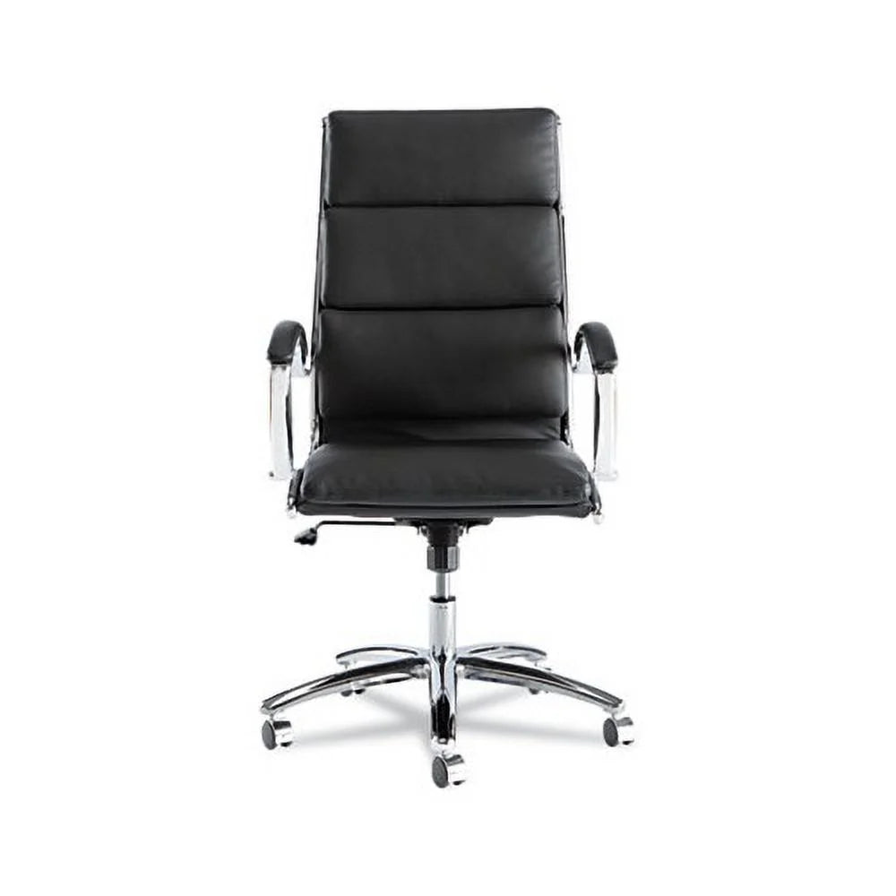 Black High-Back Chair with Chrome Base T393