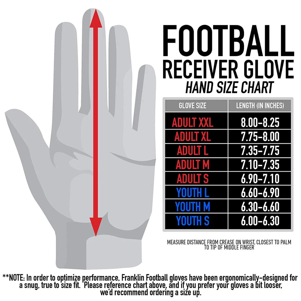 Youth Football Receiver Gloves Royal Youth Large G847155