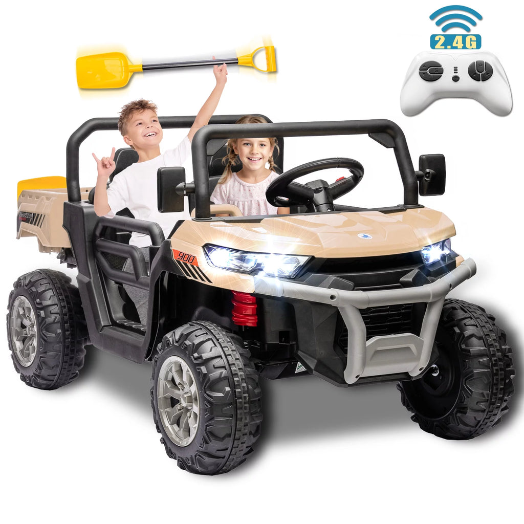 24V 2 Seater Kids Ride on Car Truck with Dump Bed and Remote Control A45264