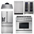 36 Propane Gas Range, Range Hood, Refrigerator, Dishwasher, Wine Cooler G333018