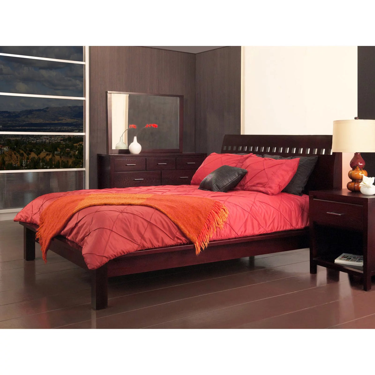 King Solid Wood Platform Bed E858440