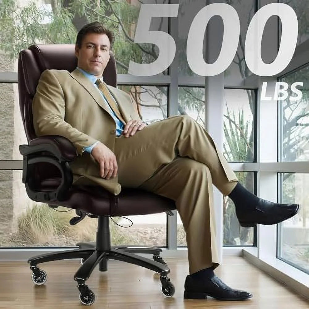 Big and Tall 500lbs Adjustable Lumbar High Back Executive Office Chair X8912