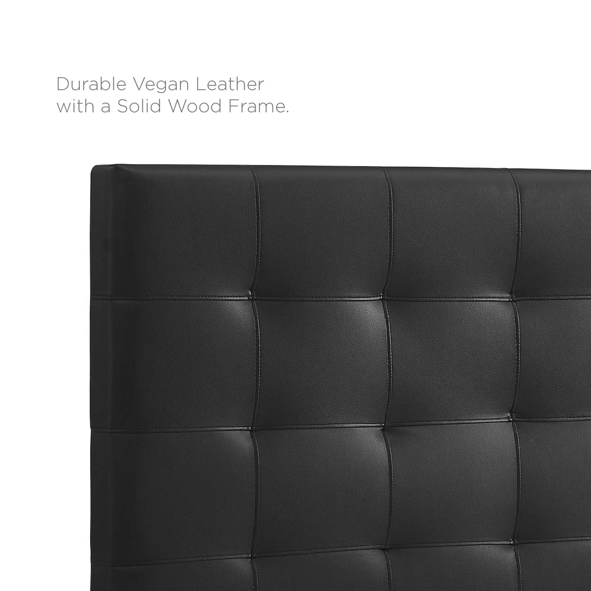 King and California King Black Faux Leather Upholstered Headboard Z3235