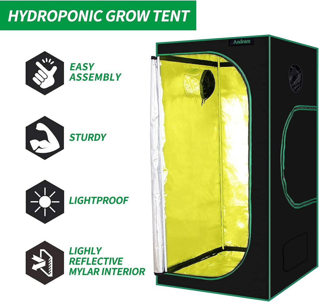 4'x4' 600D Mylar Reflective Grow Tent E4459
