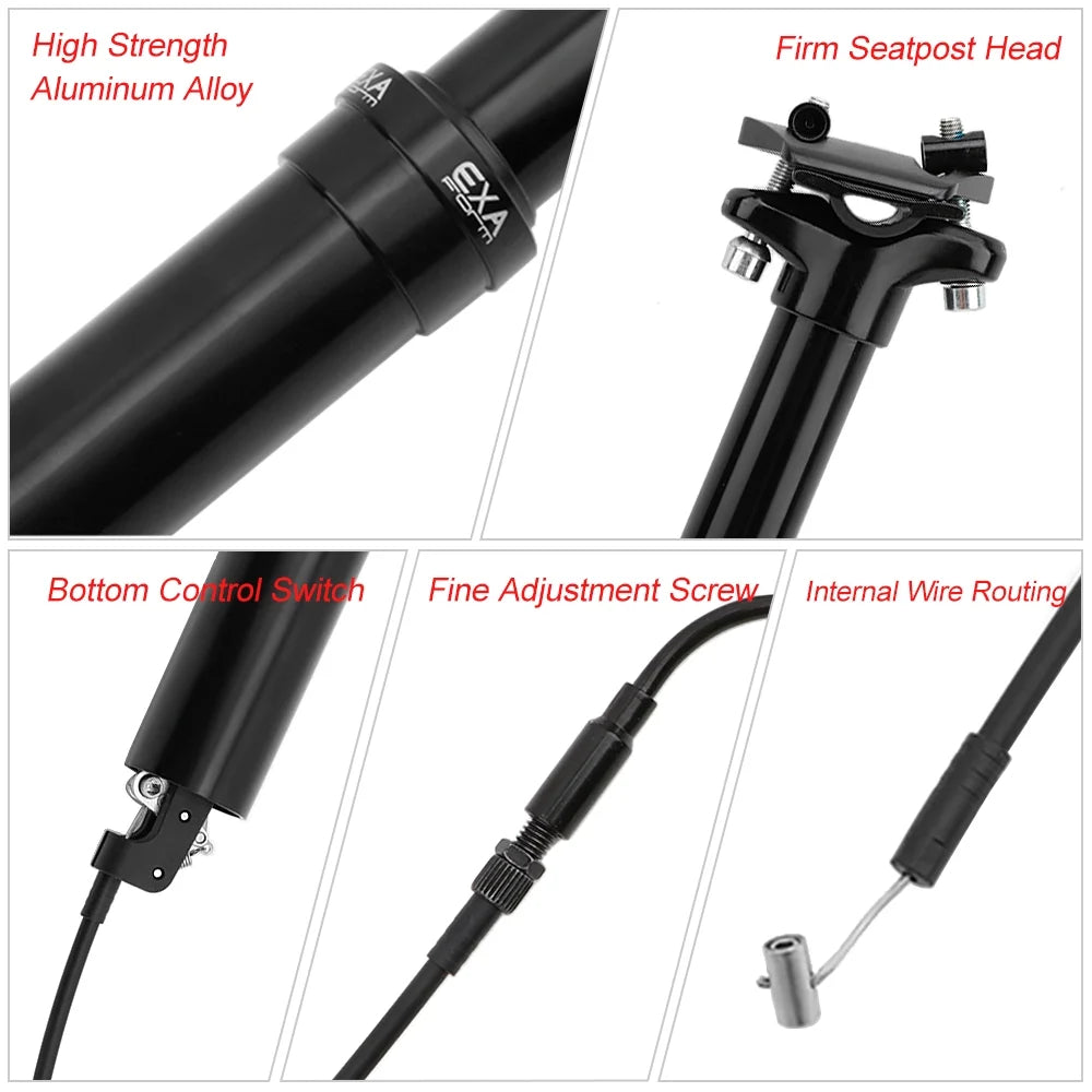 30.9mm31.6mm Adjustable Height MTB Cable Controlled Hydraulic Seatpost F843