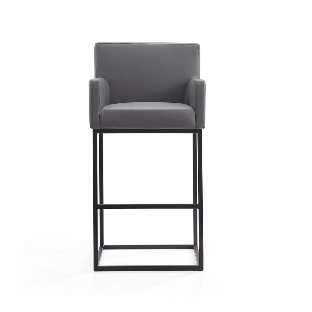 30" Faux Leather Barstool in Gray A57221