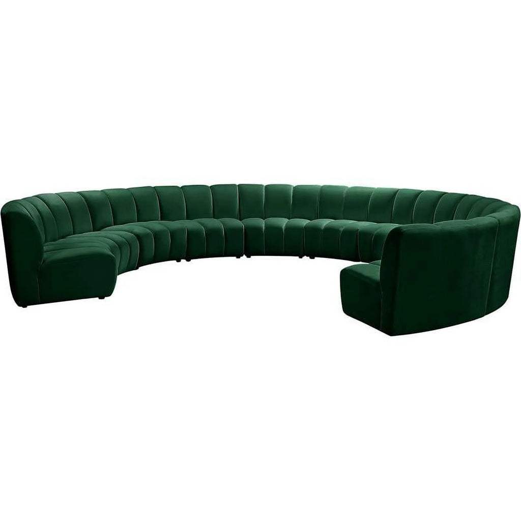 Green Velvet Modular Sectional T42566