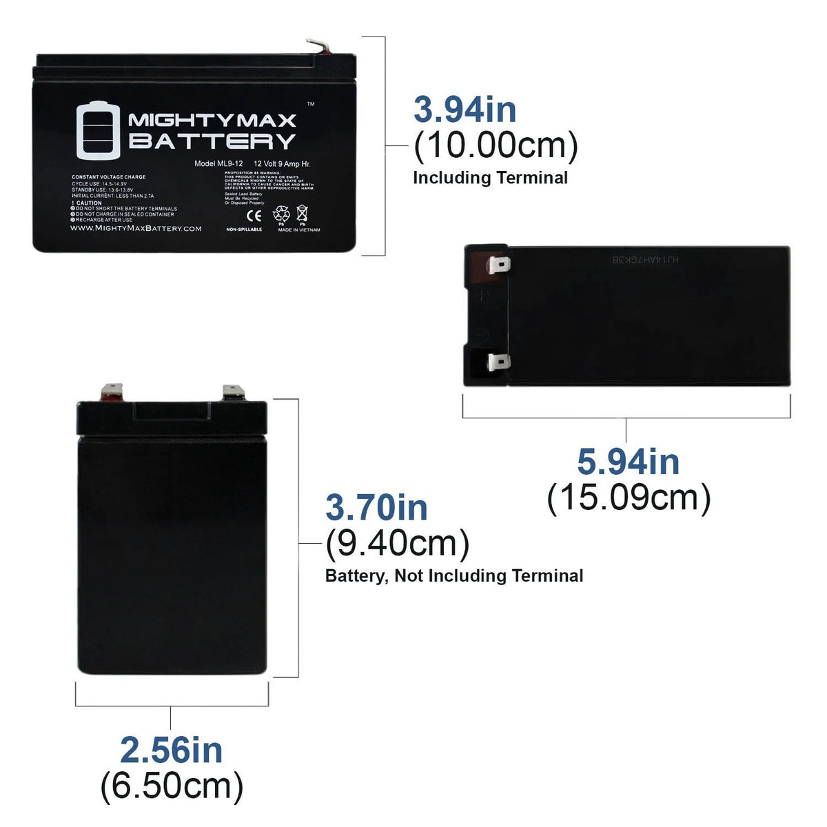 12 Volt 9 Ah SLA Battery Pack of 10 I425141