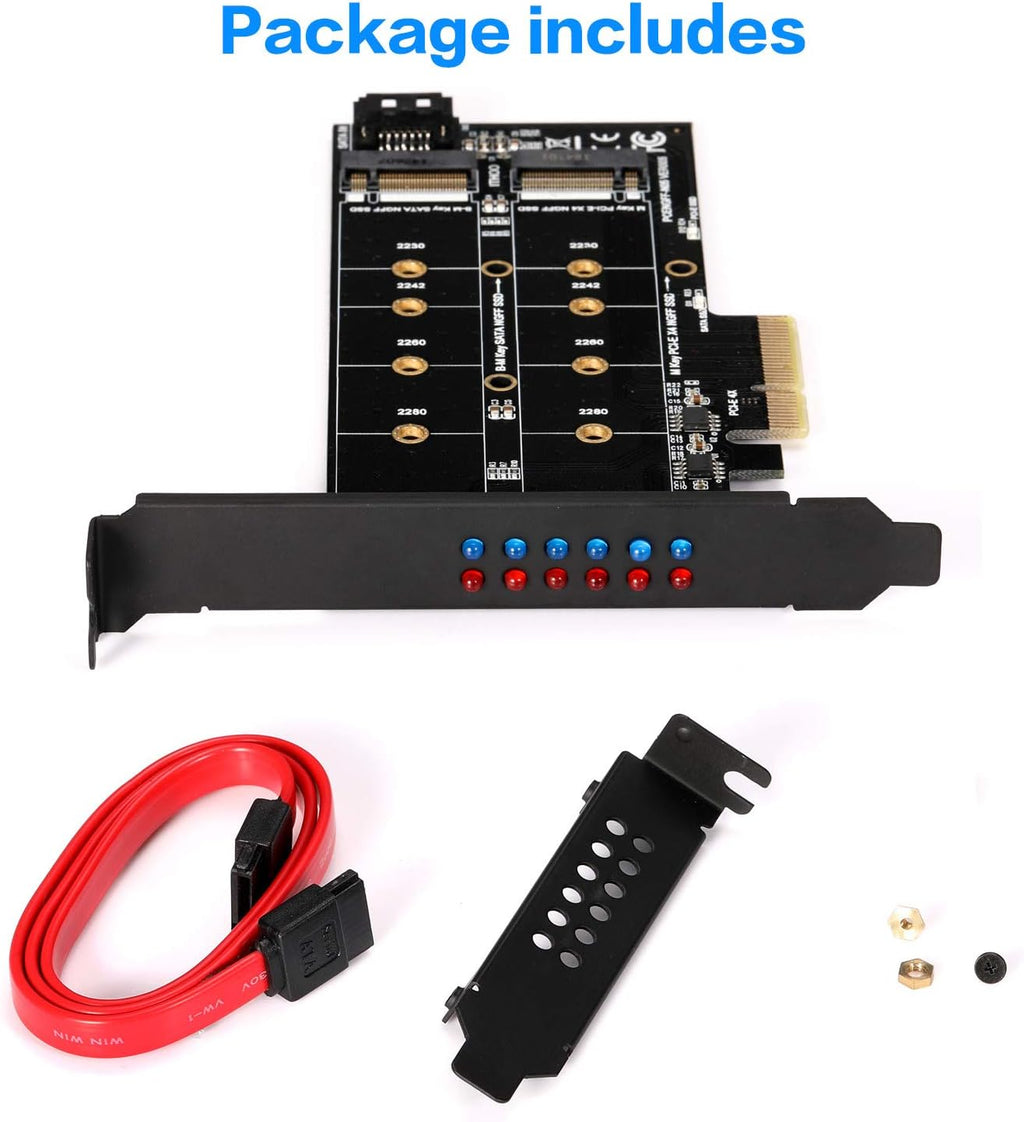 M.2 SSD to PCIe 3.0 X4 Adapter Card with Low Profile Bracket R4933