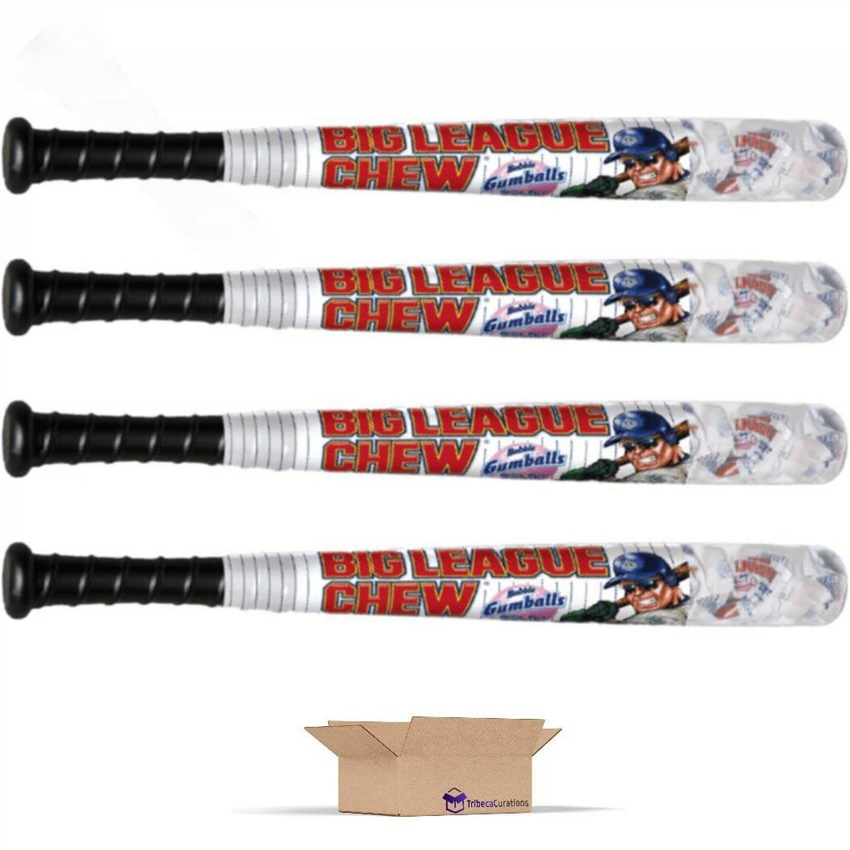 Bubble Gum Balls in Plastic Bat, 2.9 Oz, Pack of 4 Z2959