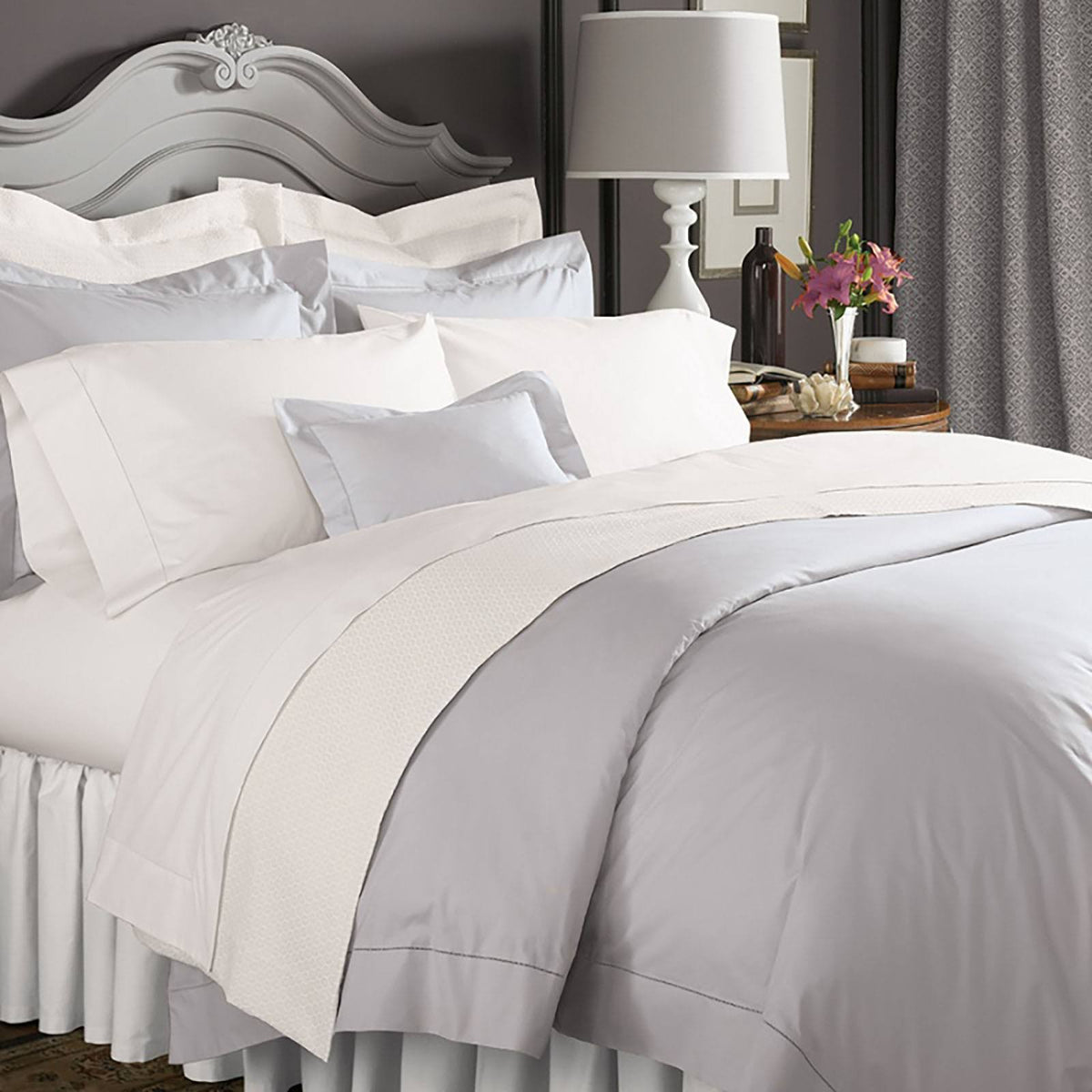 Grey Queen Cotton Fitted Sheet D736321