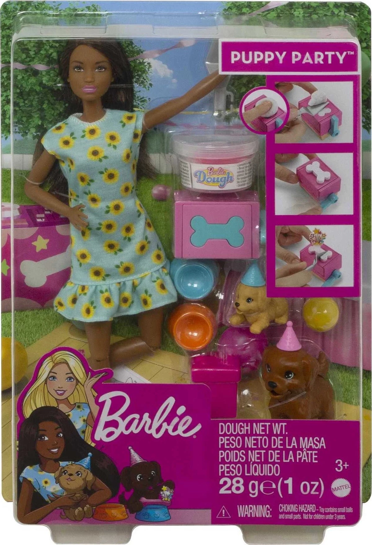 Brunette Doll & Playset with 2 Puppies, Cake Molds, Dough & Accessories Z108506