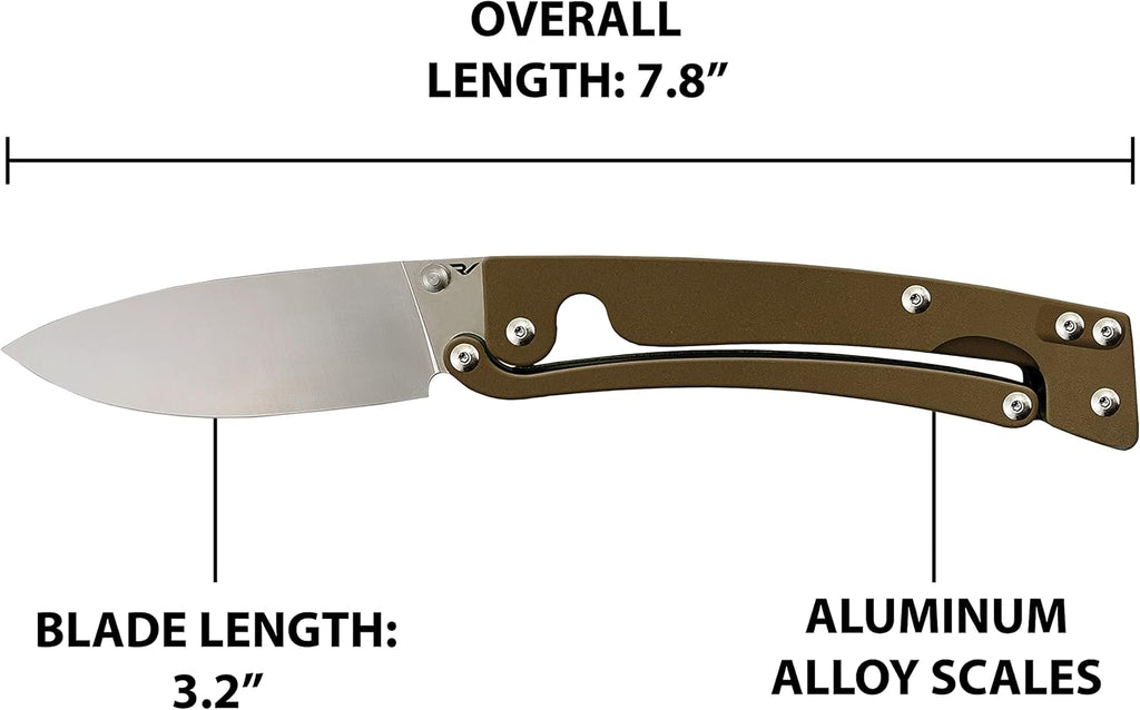 Folding Pocket Knife VG10 Stainless Steel 3.2” Blade Aluminum Alloy Handle D268784