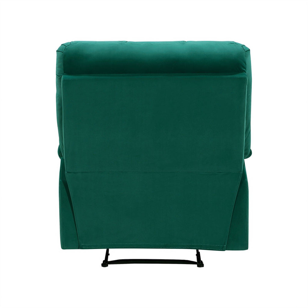 Green Velvet Manual Recliner A6747