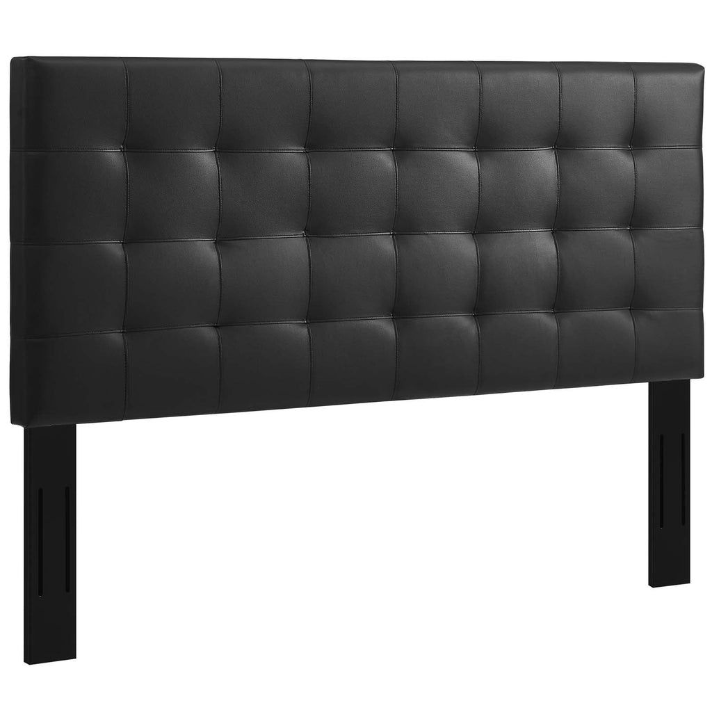 King and California King Black Faux Leather Upholstered Headboard Z3235