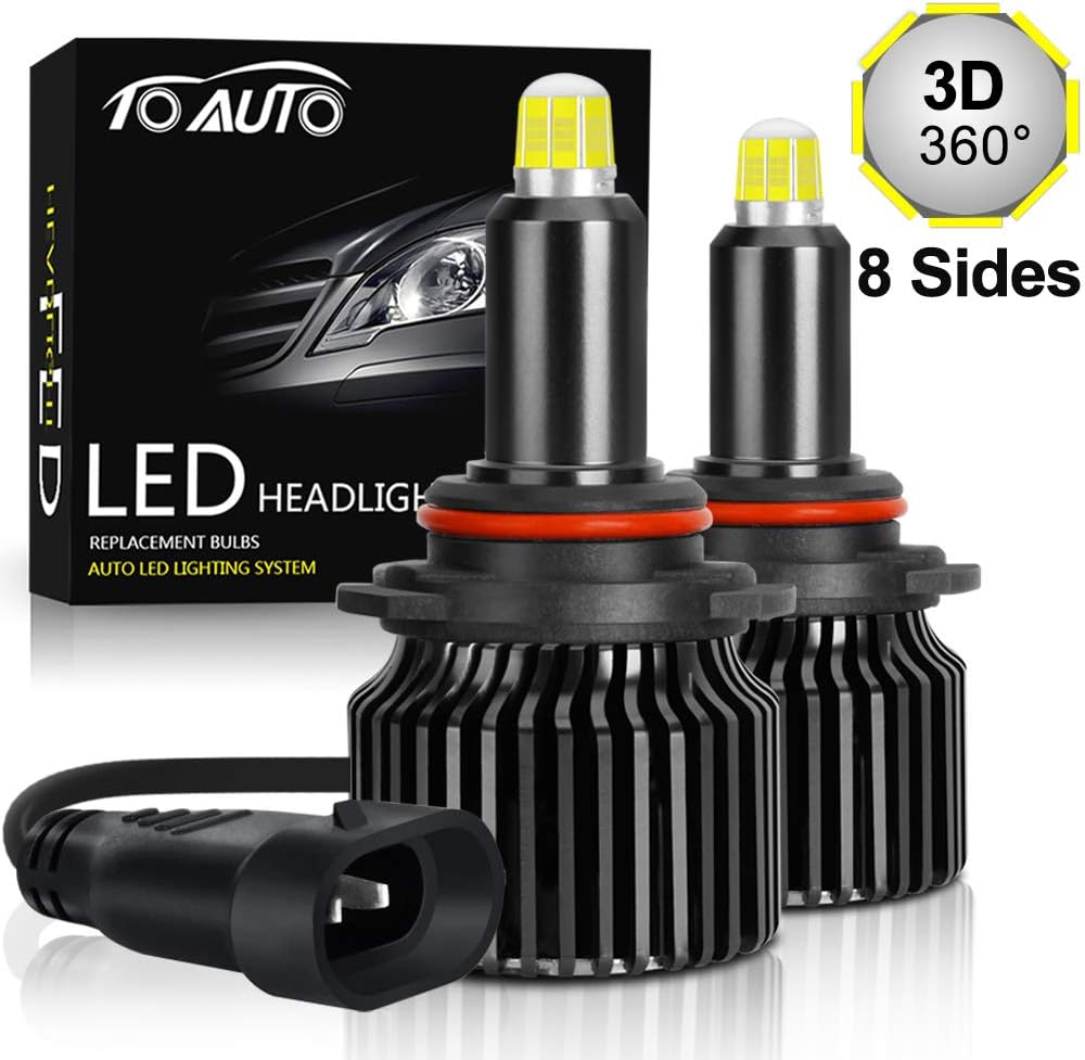 LED Headlight Bulbs 6000K 12000LM All-in-One Conversion Kit Pack of 2 D6227