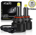 LED Headlight Bulbs 6000K 12000LM All-in-One Conversion Kit Pack of 2 D6227