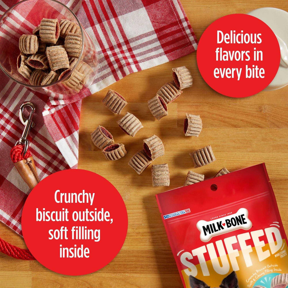 Stuffed Dog Treats Bacon & Beef R641121