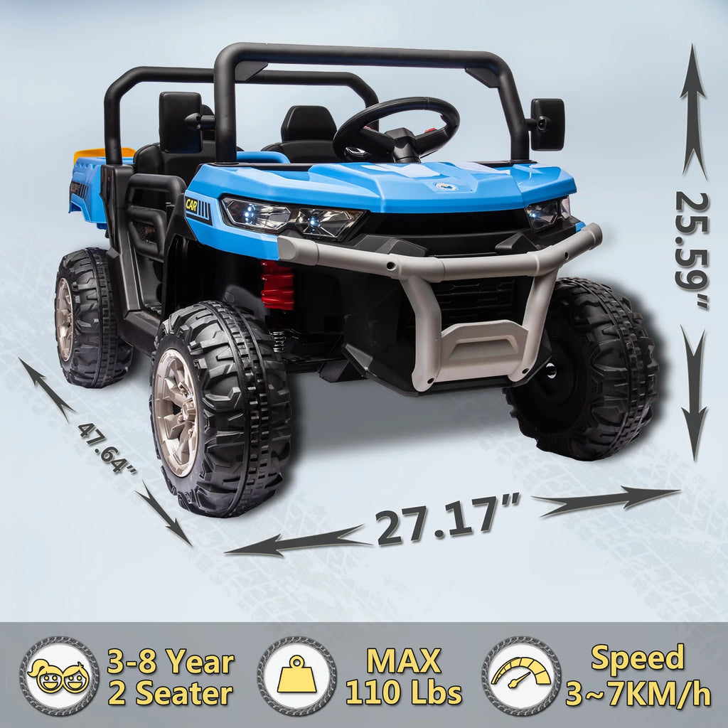 24V 2 Seater Kids Ride on Car Truck with Dump Bed and Remote Control A45264