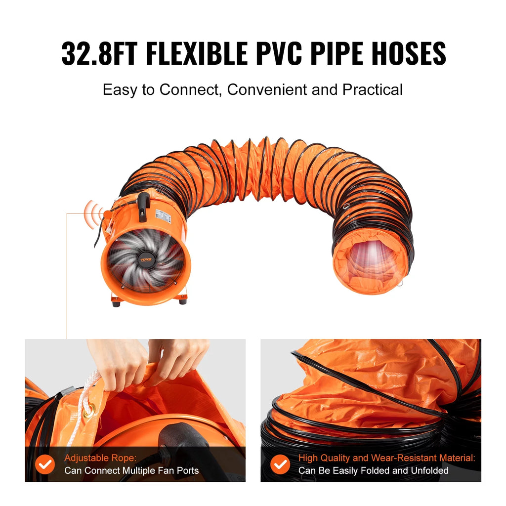 16" Portable Extractor Fan Blower with 33ft Duct Hose M772651