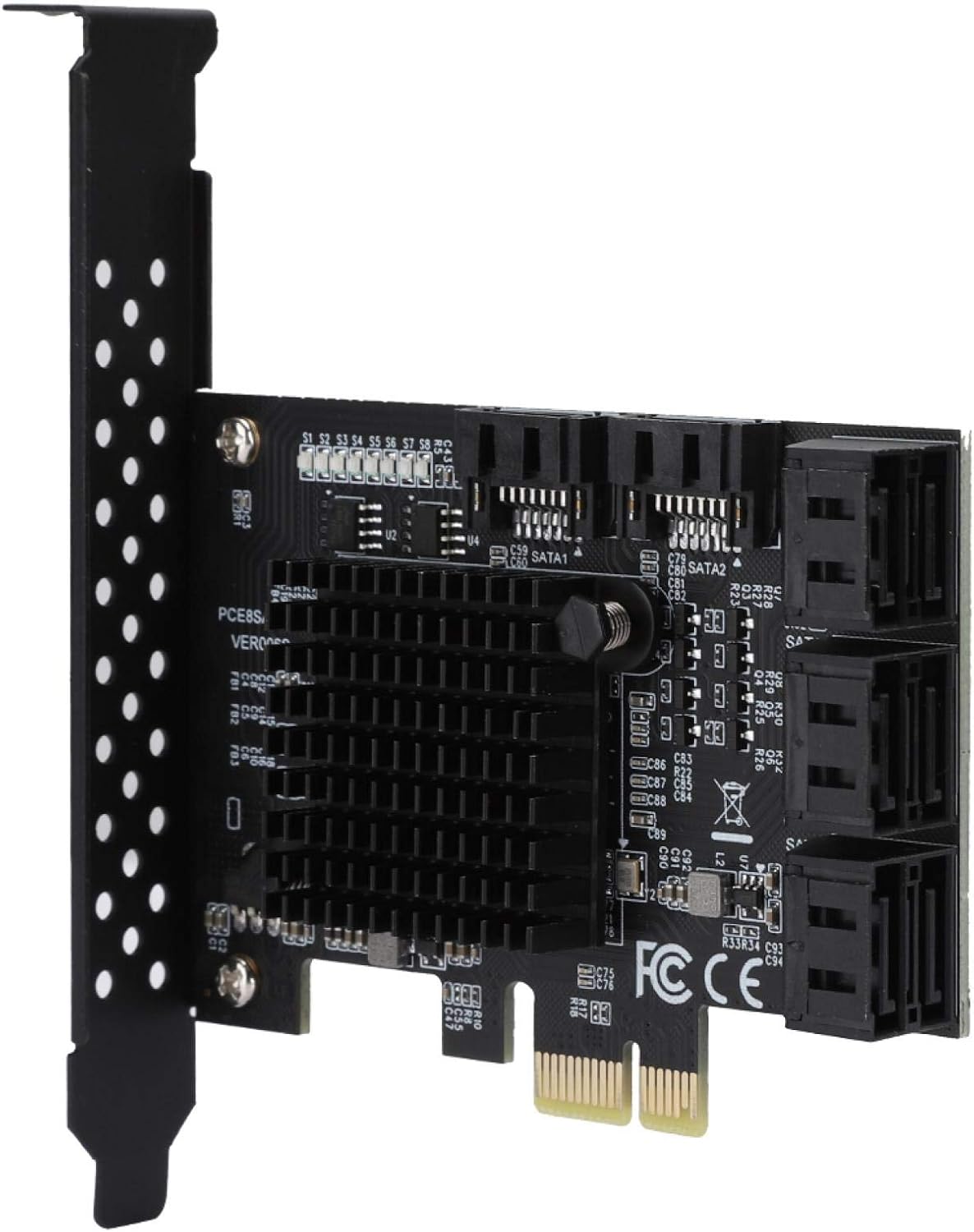 PCI-E to SATA3.0 Controller Expansion Card 8-Port, Pack of 2 Y227