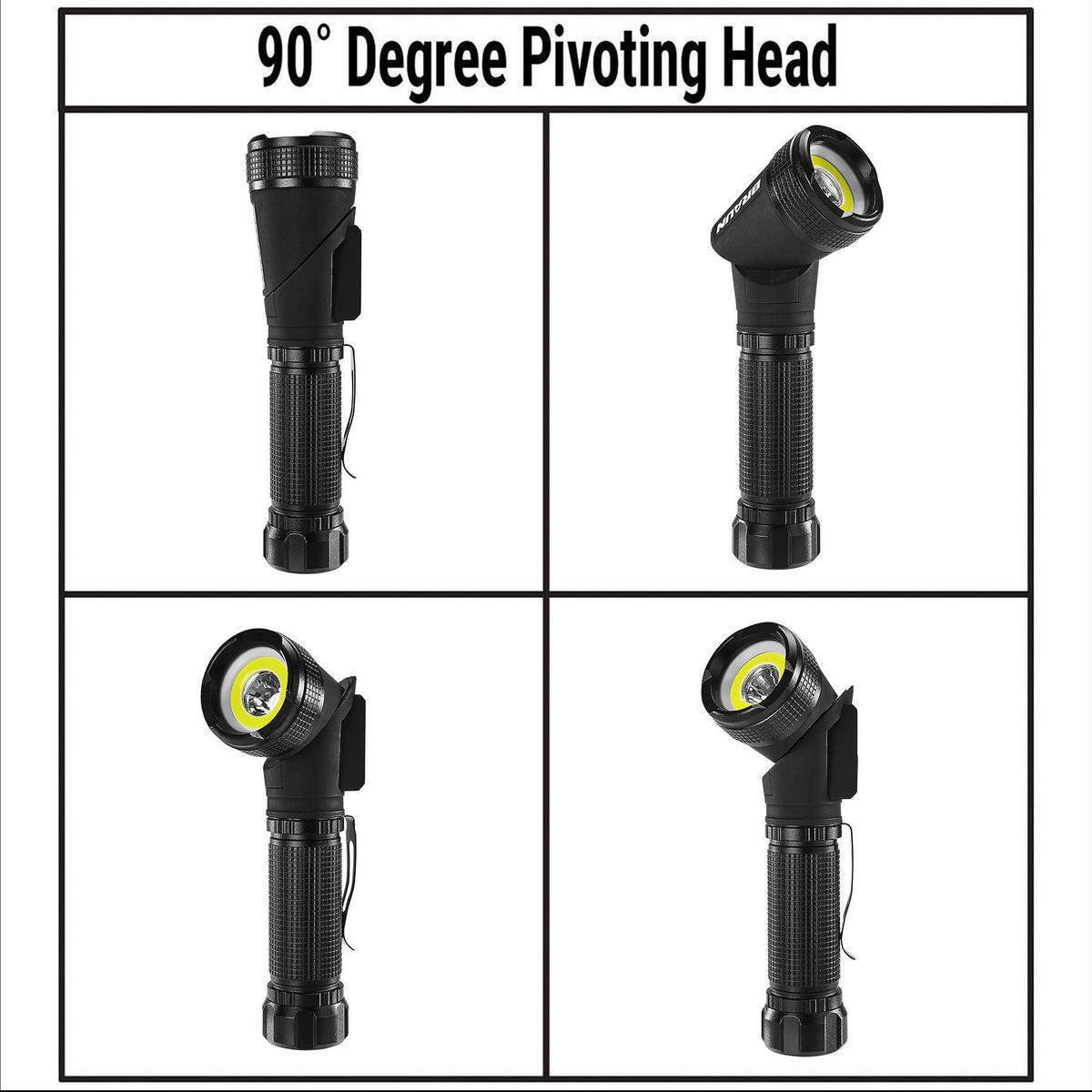 900 Lumen Rechargeable Swivel Head LED Flashlight B84844