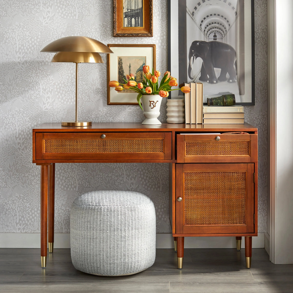 Cane Front Desk Y574