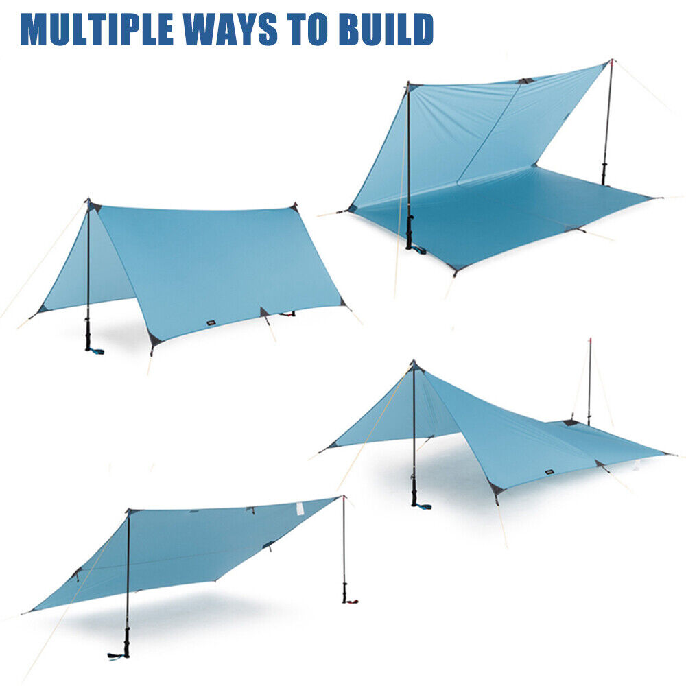 Blue 10'x10' Portable Beach Tent Sun Shelter D867399