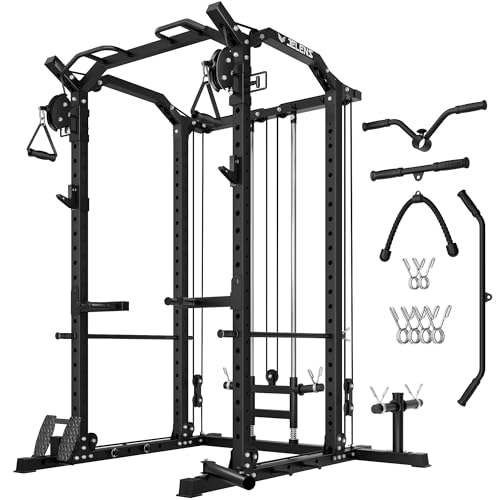 Multi-Function Power Rack with Cable Crossover System H9010