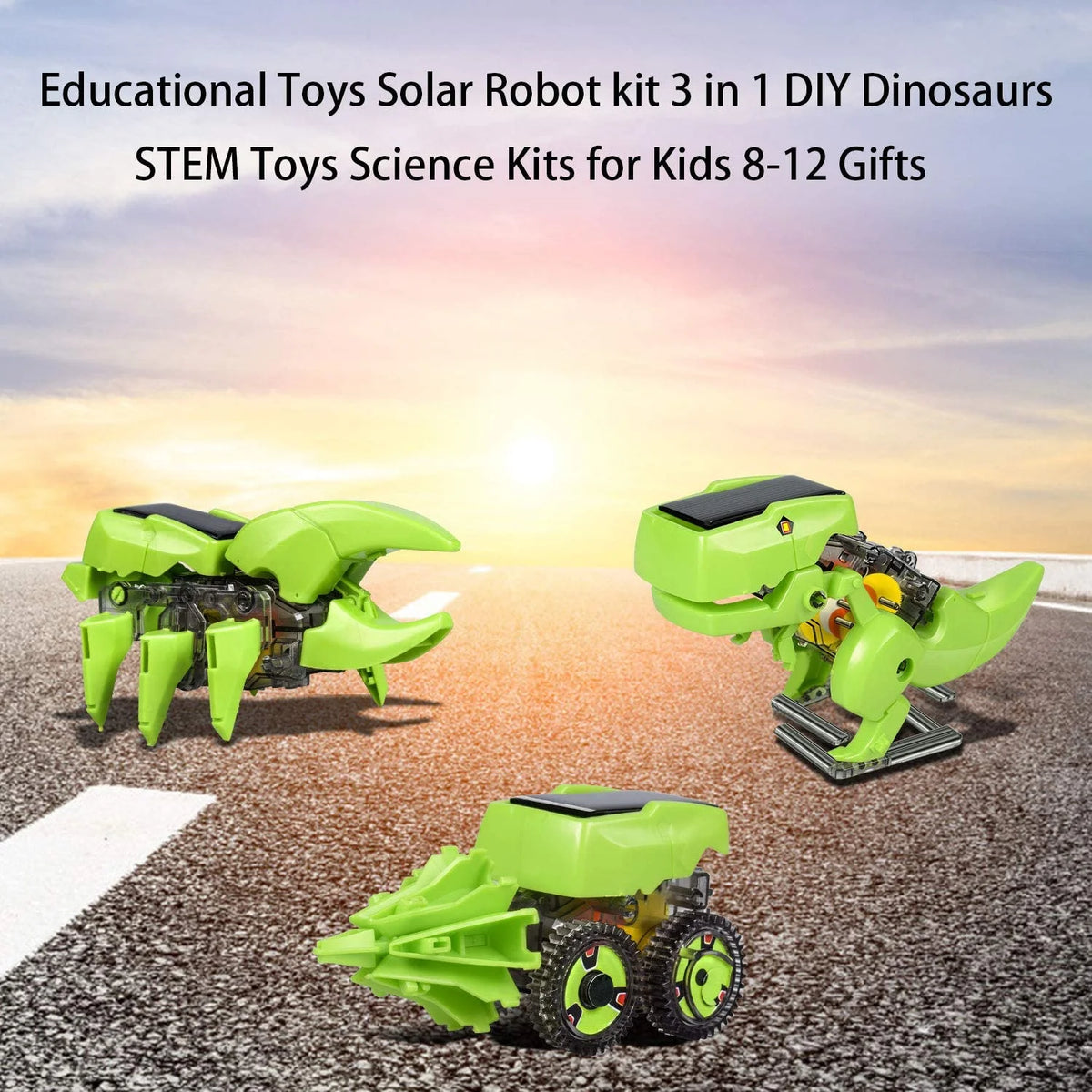 Solar Robot Kit 3-in-1 STEM Projects Robot Kit, Education Science Experiment Kit for Kids Aged 8-12 and Older U765