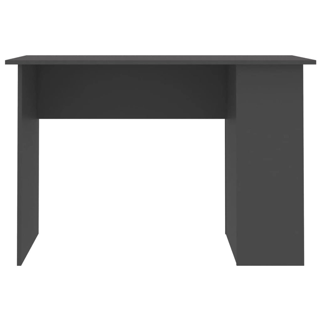 Gray Engineered Wood Computer Desk with Storage Shelves R27214