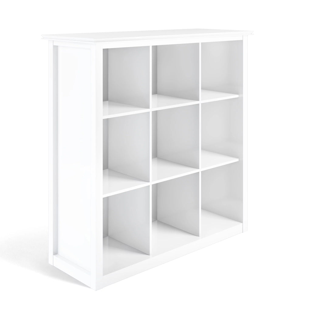 White 9 Cube Solid Wood Bookcase and Storage Unit C34797