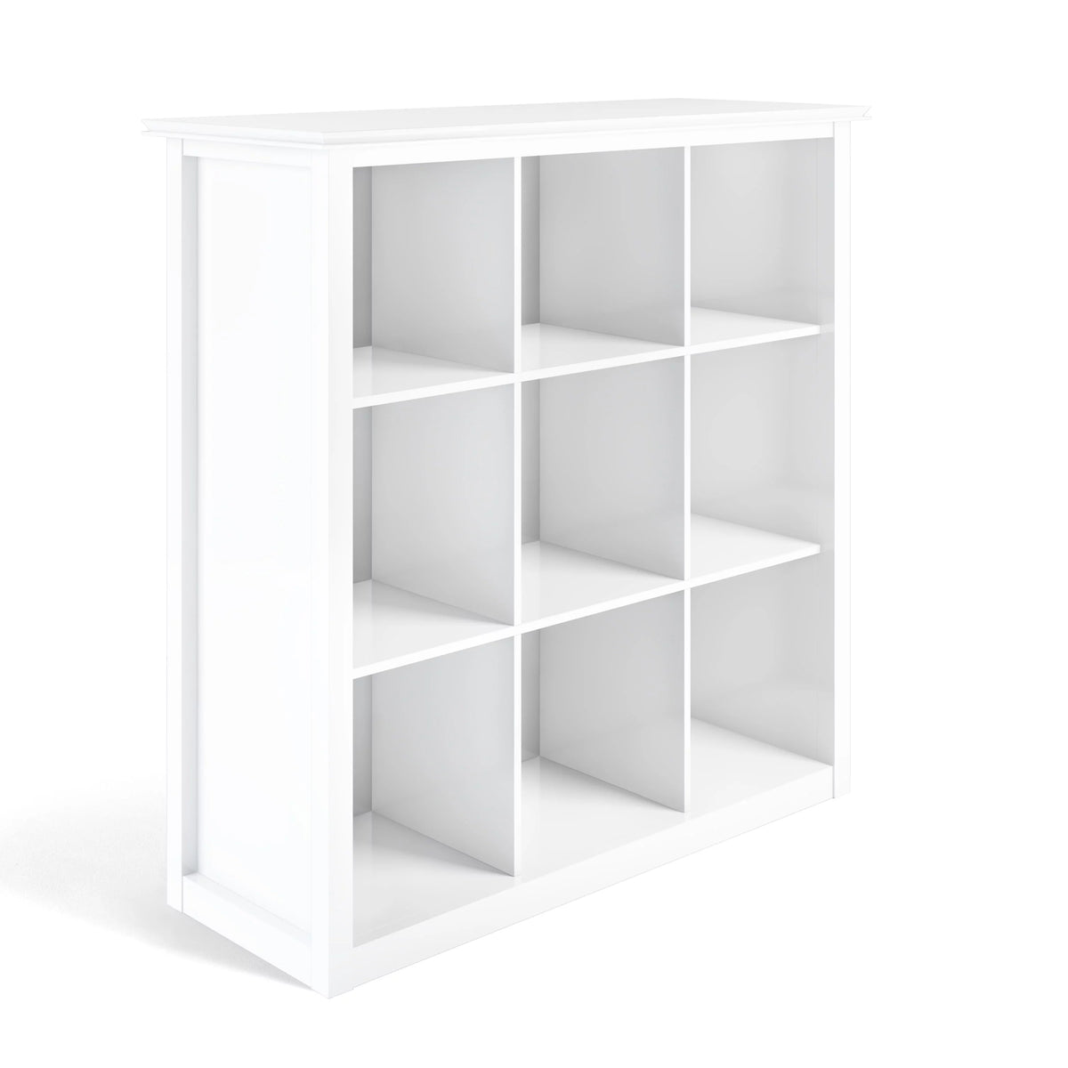 White 9 Cube Solid Wood Bookcase and Storage Unit C34797
