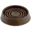 Brown Round Rubber Caster Cups 4 Count V584