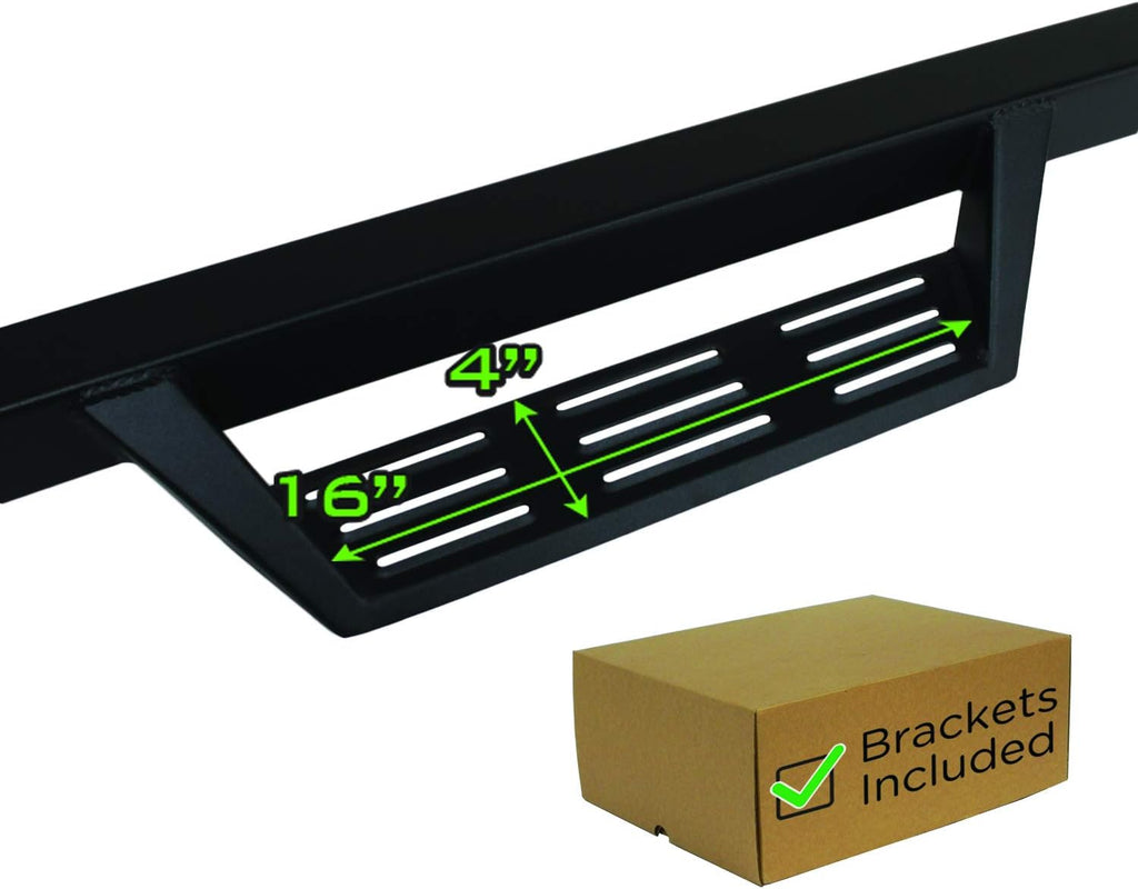 Black Drop Side Steps Running Boards for Tacoma Double Cab J9129