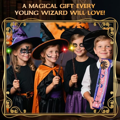 Light Up Magic Wand with Sounds & 4 Color Lights 4PCS N88970