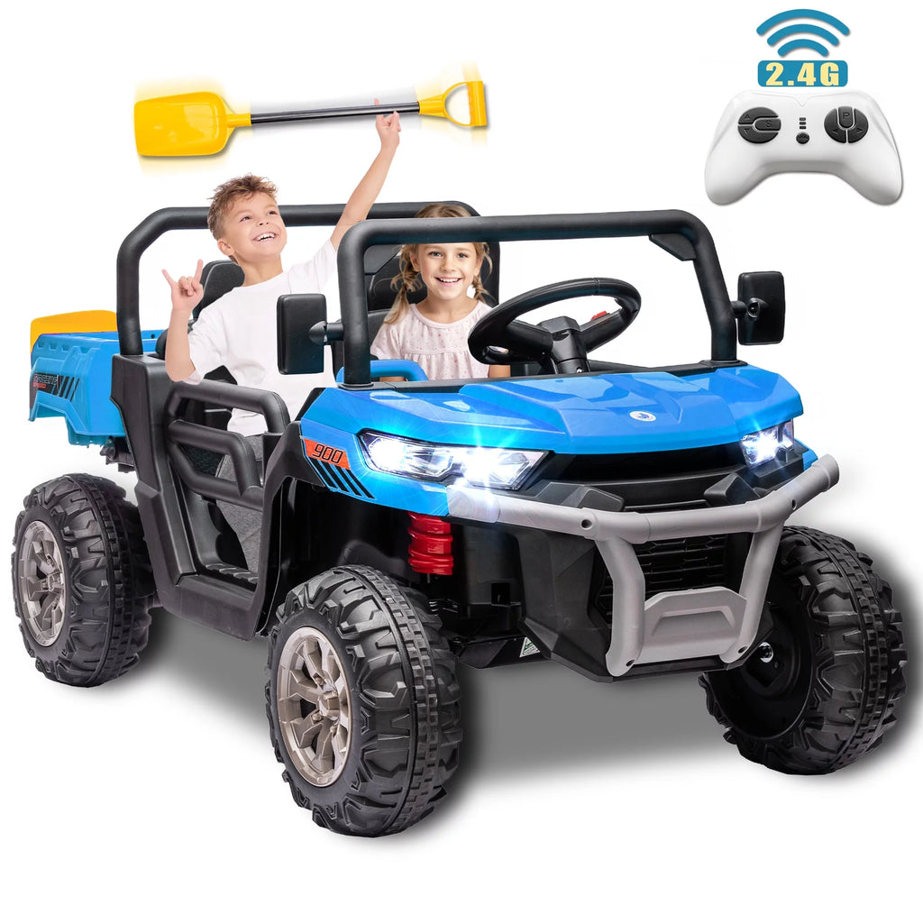 24V 2 Seater Kids Ride on Car Truck with Dump Bed and Remote Control A45264